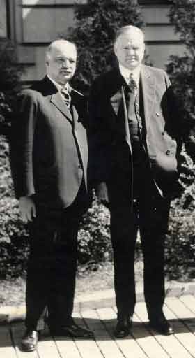 President Hoover with Vice President Charles Curtis.