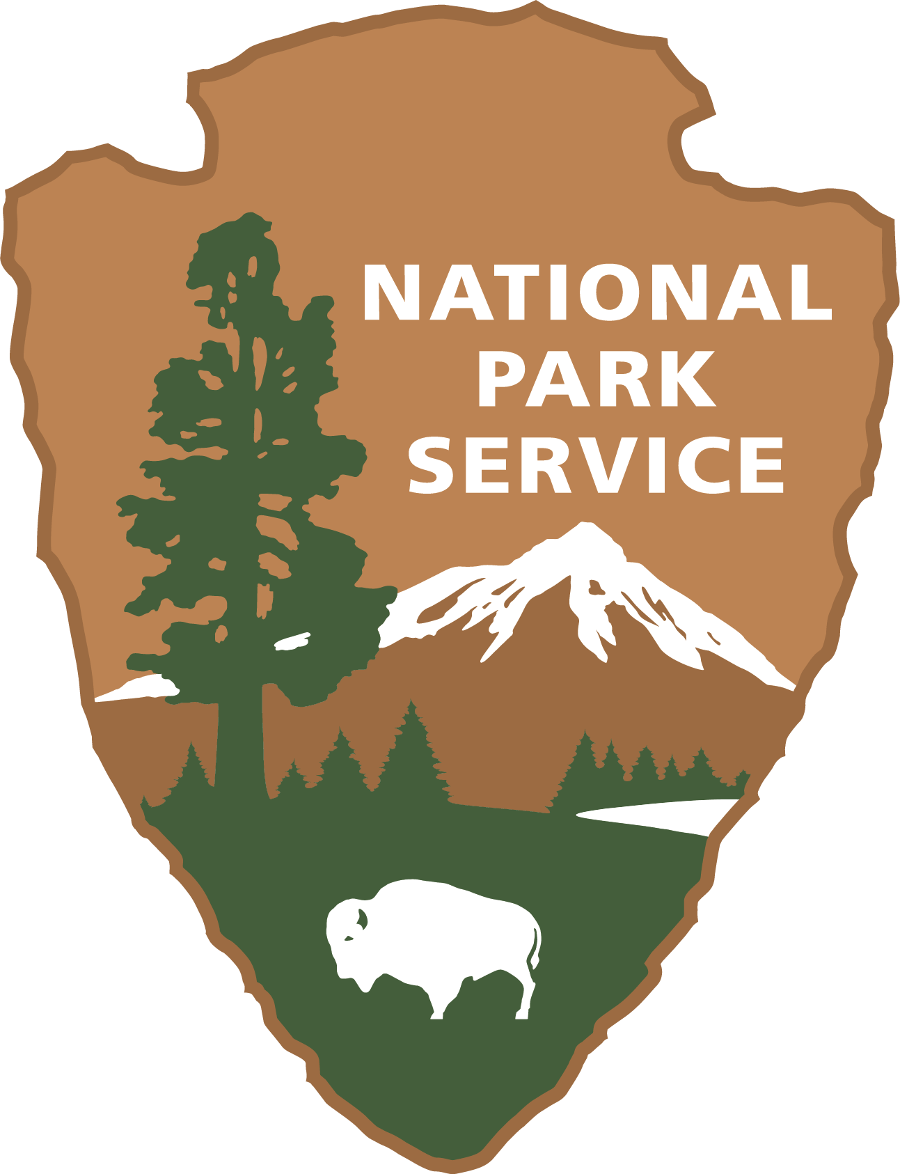 The brown and green NPS arrowhead logo on a white background.