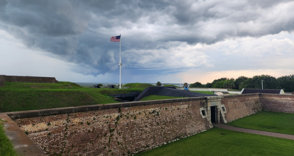 Storm clouds form over Fort Moultrie