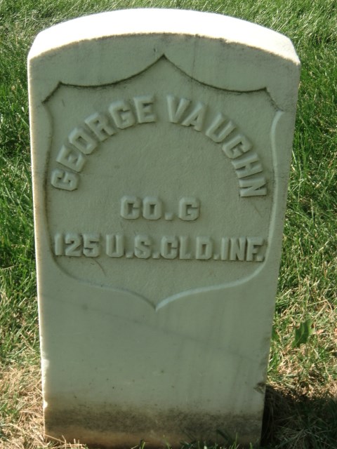 Veteran Affairs headstone for George Vaughn