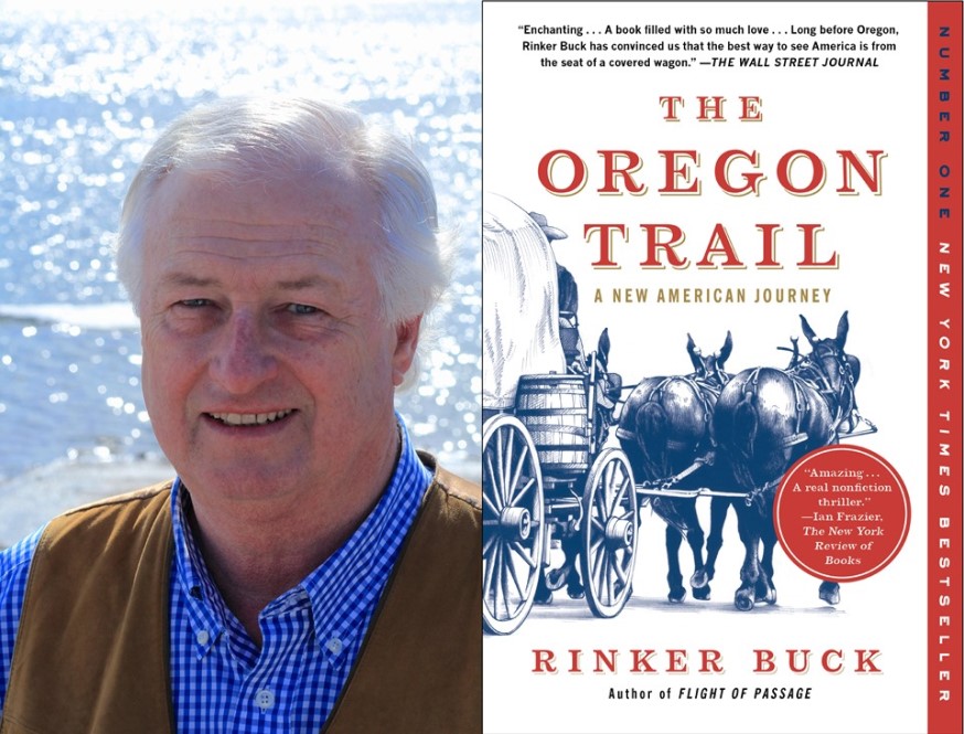Portrait of author Rinker Buck and book cover