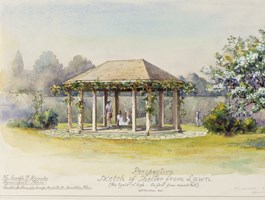 Perspective of gazebo for JPK in Hyannisport