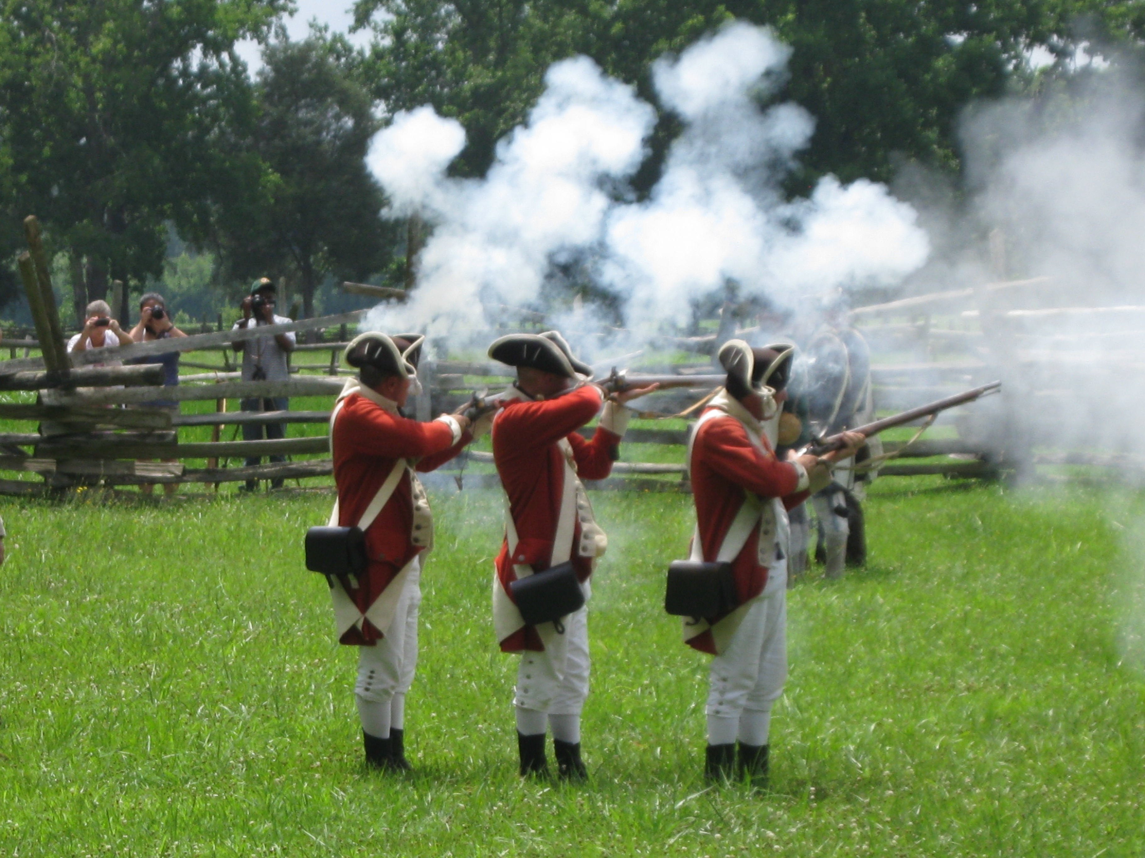 British Marines fire a round