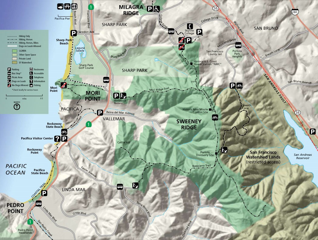 Sweeney Ridge Trail Map Sneath Lane Trail - Golden Gate National Recreation Area (U.s. National  Park Service)