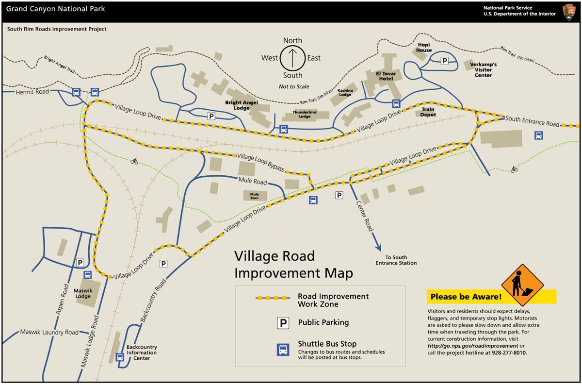 South Rim Construction Zones and Projects - Grand Canyon National Park ...