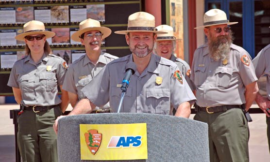 Steve Martin, Superintendent, Grand Canyon National Park at the dedication of the park's photovoltaic system, May 18, 2009.