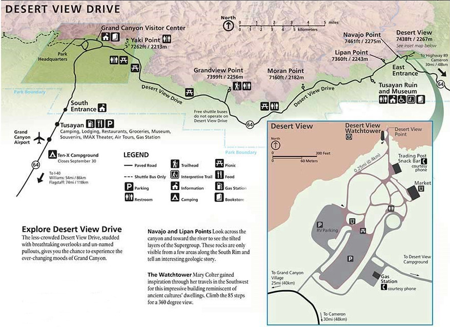 grand canyon village map Maps Grand Canyon National Park U S National Park Service grand canyon village map
