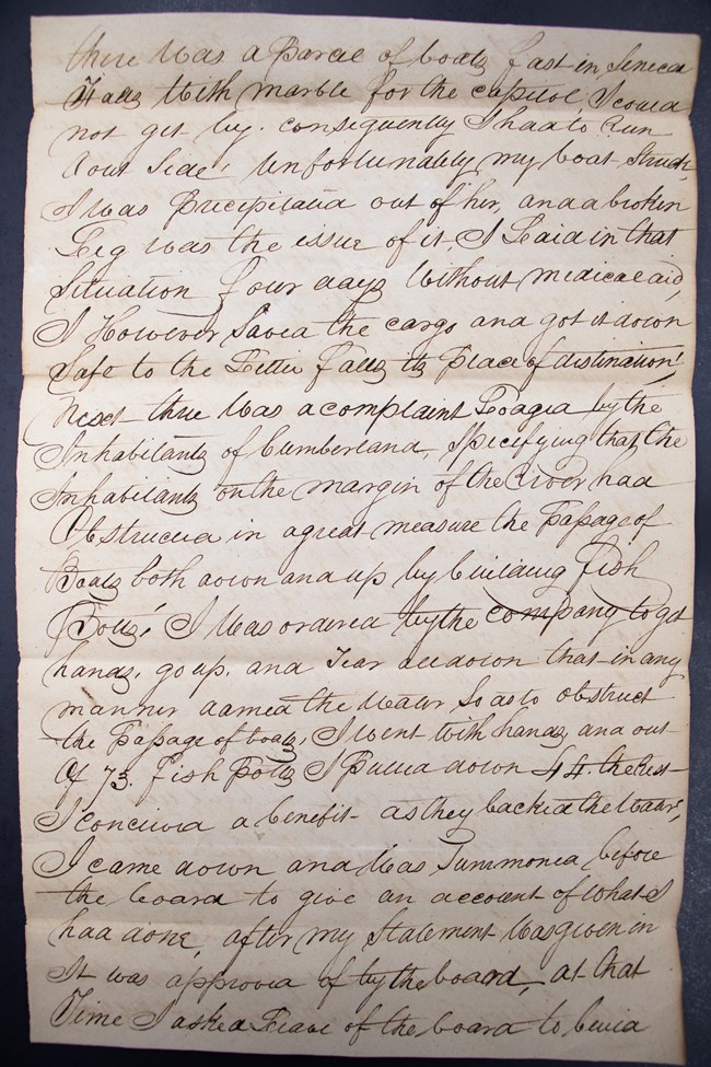 PHotograph of a handwritten letter