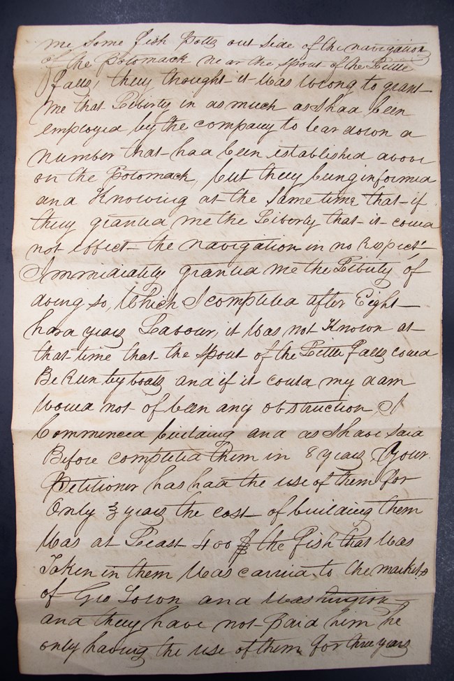 Photograph of a handwritten letter
