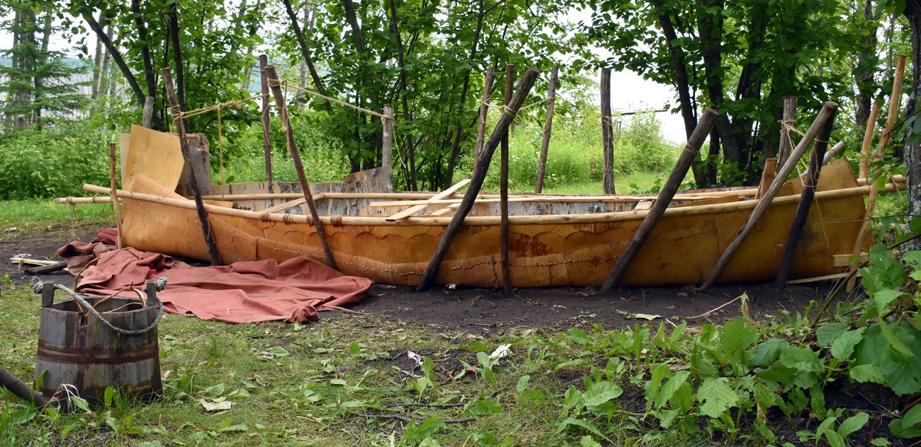 Birch Bark Canoe Authentic Native American Ojibwe Indian Birchbark Canoes