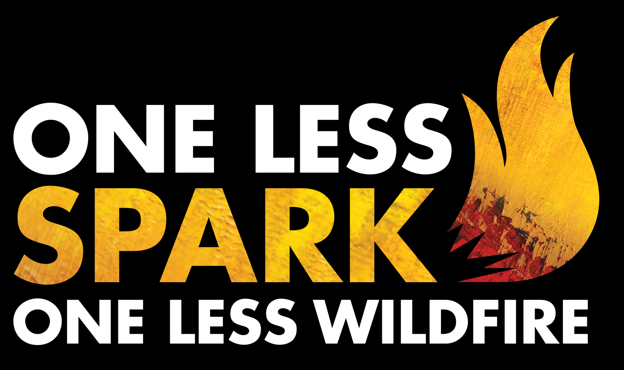 One Less Spark, One Less Wildfire Banner