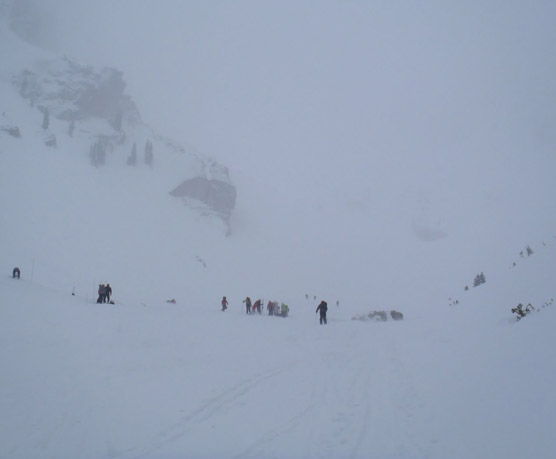 Searchers in Garnet Canyon