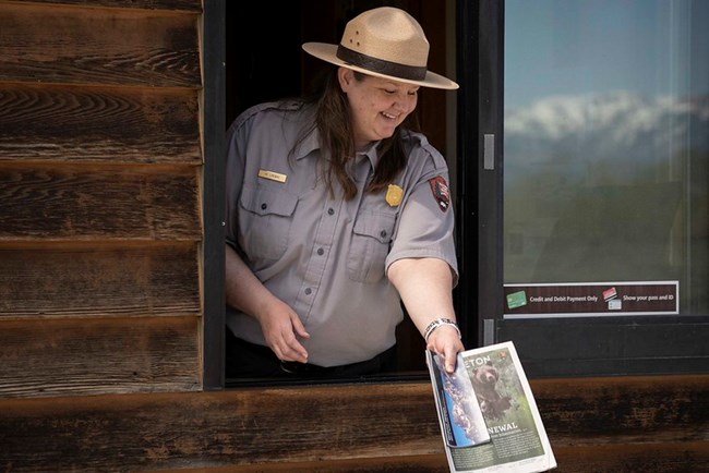 Fee Ranger at entrance station