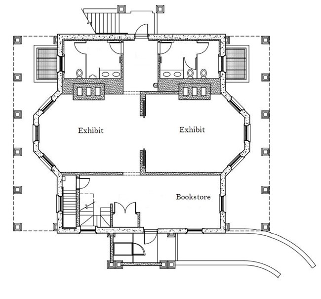 Blueprint of Grange Basement. The largest is the kitchen, which spans the entire length of the house. Joining the kitchen are the family dining room and ironing room, which are equal in size. There is a small room labelled Servant's Room..