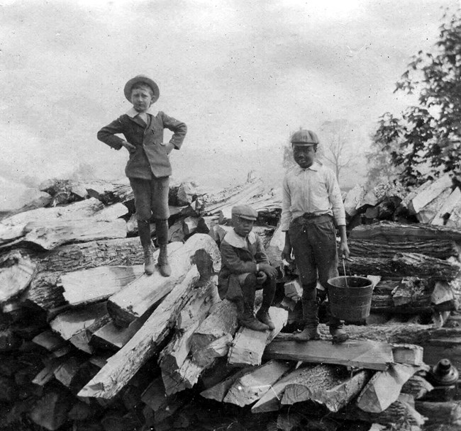 Photograph of paid farm laborers’ children, c. 1895, NPS