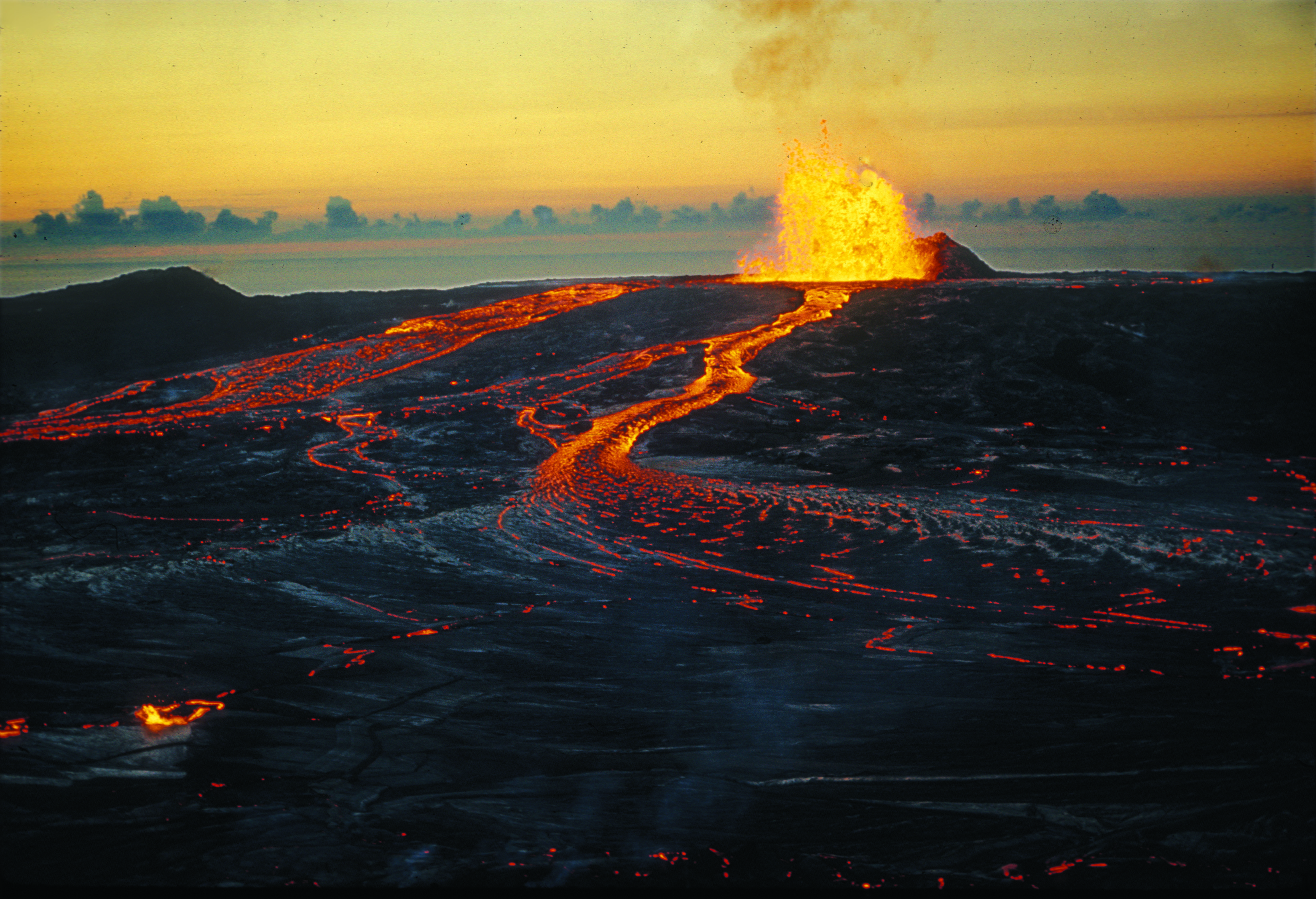 Eruption Of Mauna Ulu Hawai I Volcanoes National Park U S National Park Service