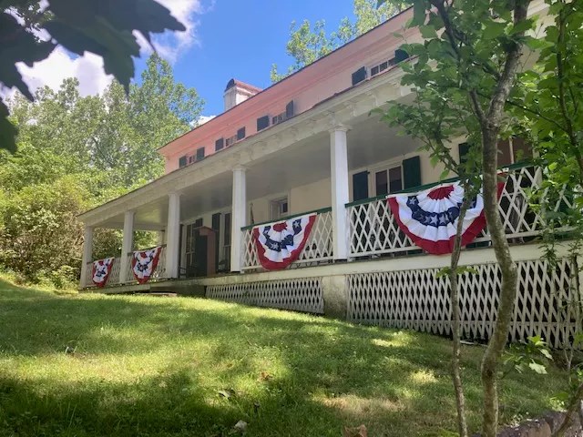 Ironmaster house with celebration bunting