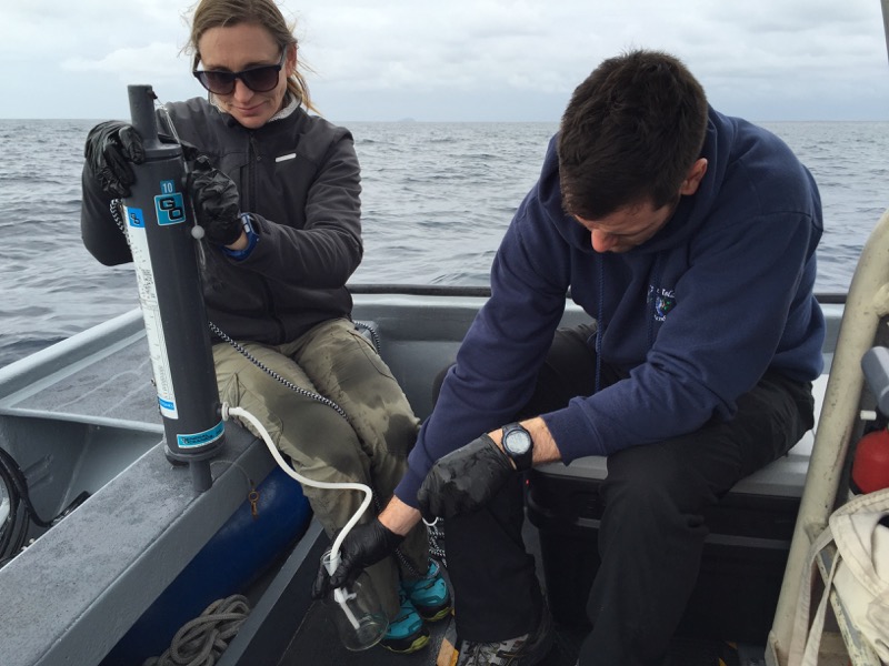 Scientists deploying instruments to help monitor Ocean Acidification