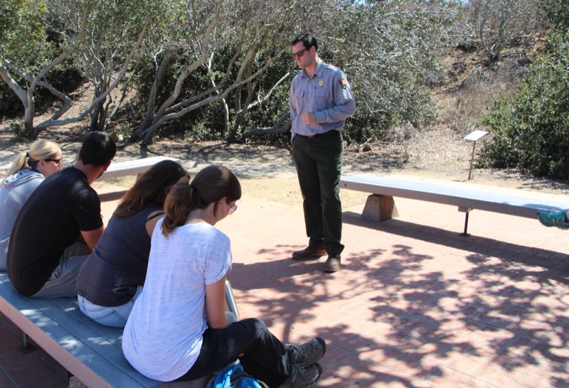 Cabrillo Ranger talking with Zoo Research Team