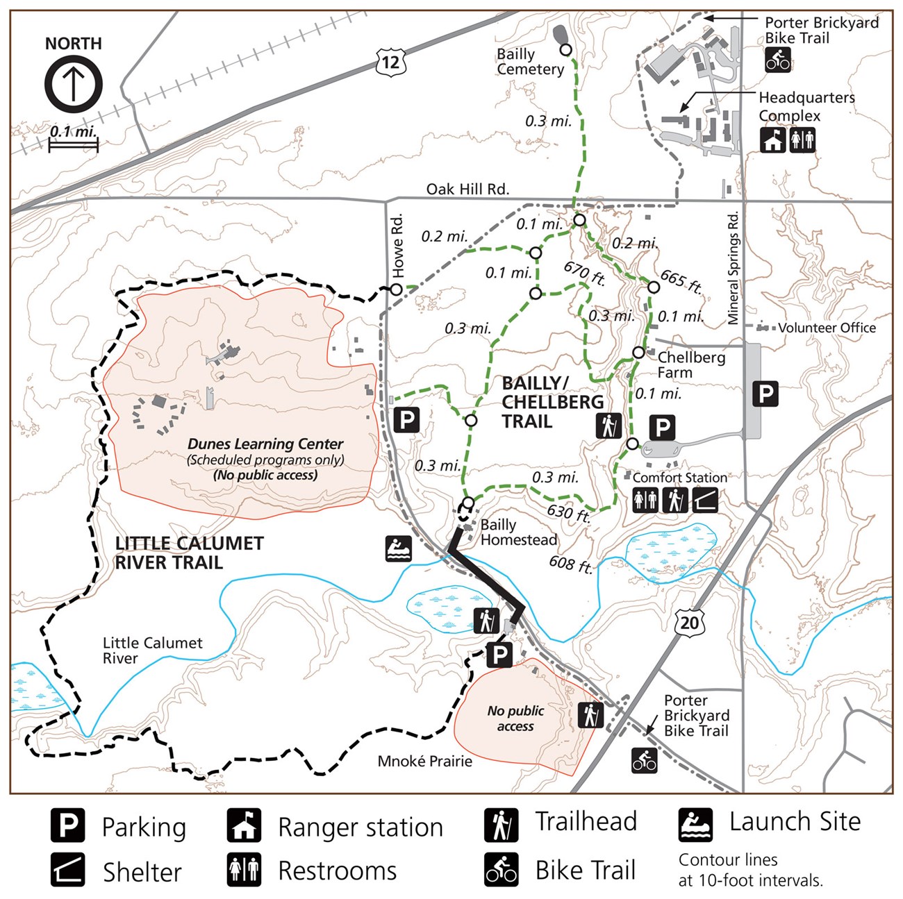 Bailly Chellberg Trail Map