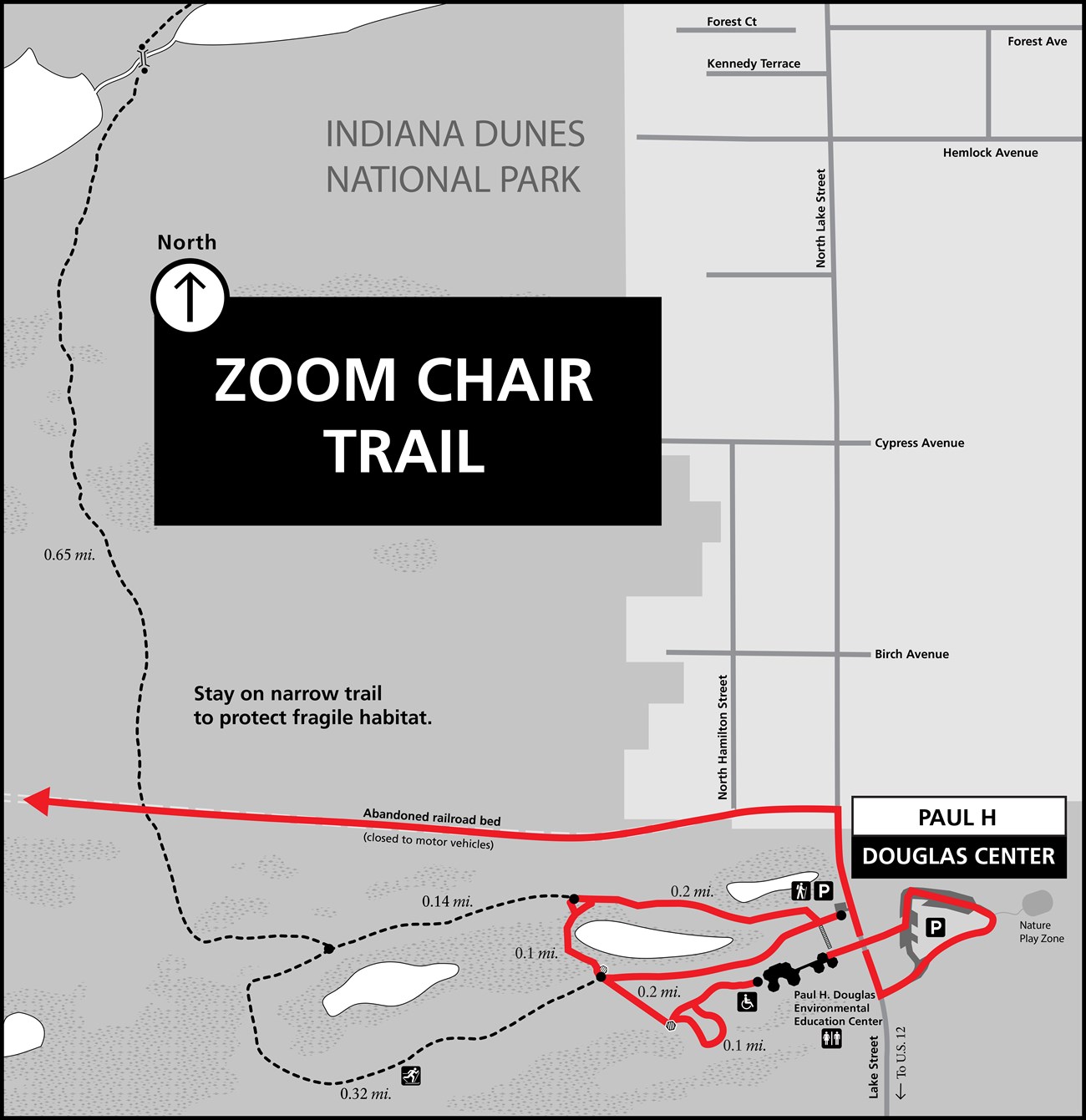 A picture of the Zoom Chair Trail Map.