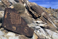 Petroglyphs by early Indians in the Bridge Canyon Wilderness