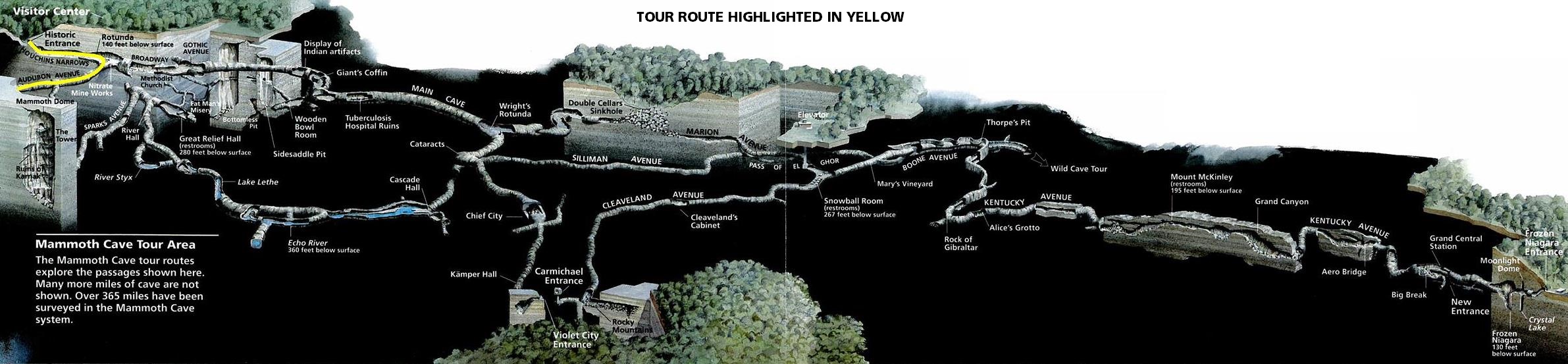 Map Of Mammoth Cave