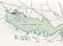 Map Of Congaree National Park Maps and Brochures   Congaree National Park (U.S. National Park 