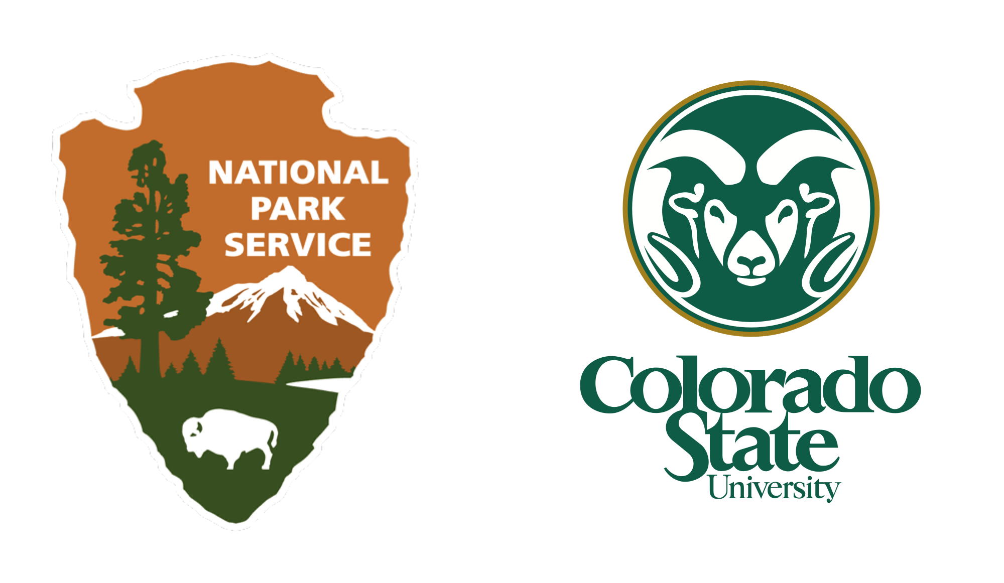 logos for the National Park Service and Colorado State University