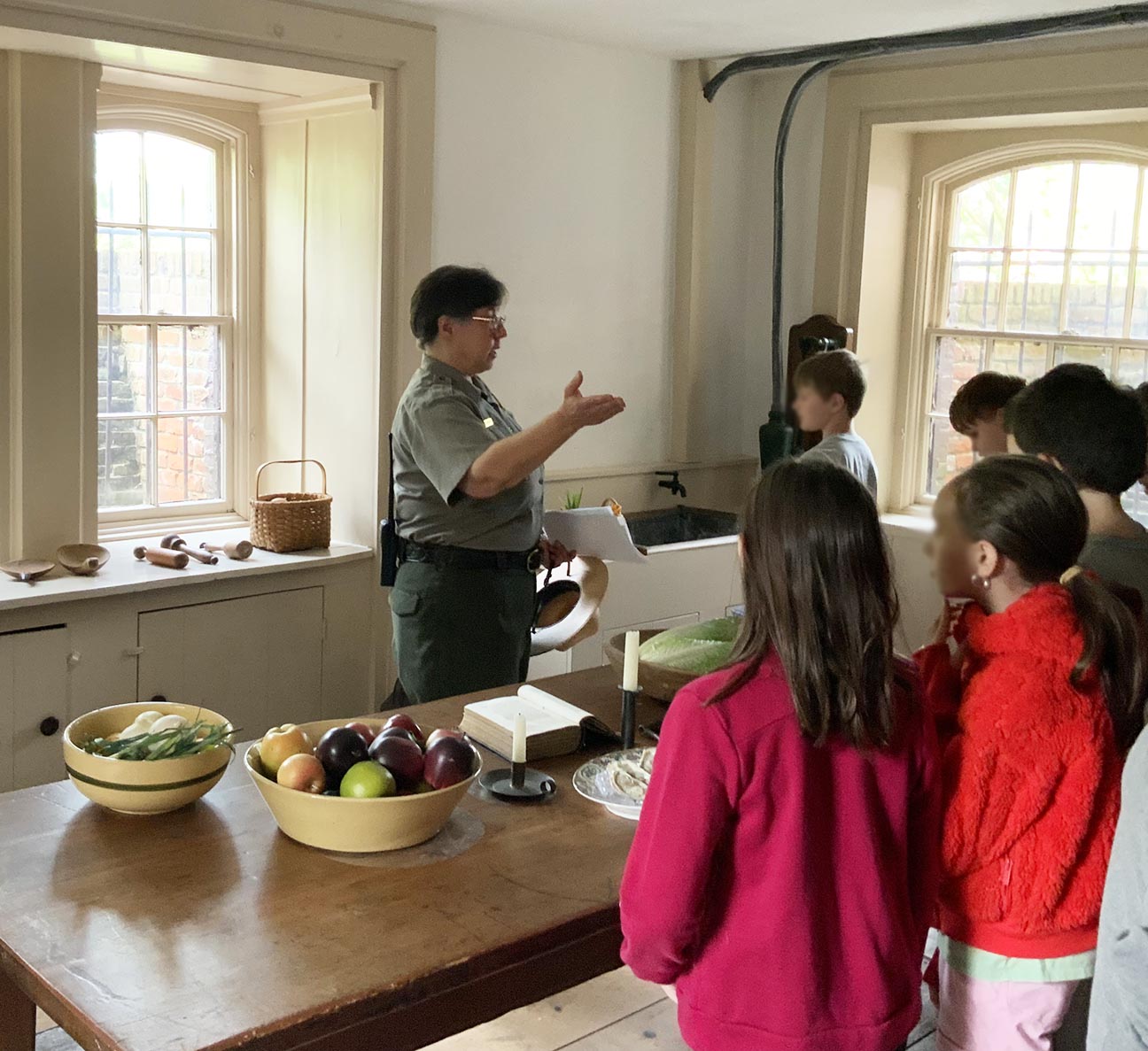 Lindenwald visitors enjoy a tour of the historic house.