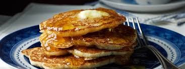Hoecakes with butter and syrup