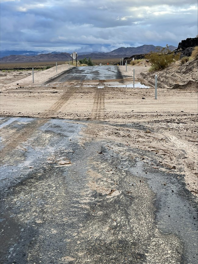 Road with debris on it