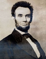 Abraham Lincoln Stereograph Slide