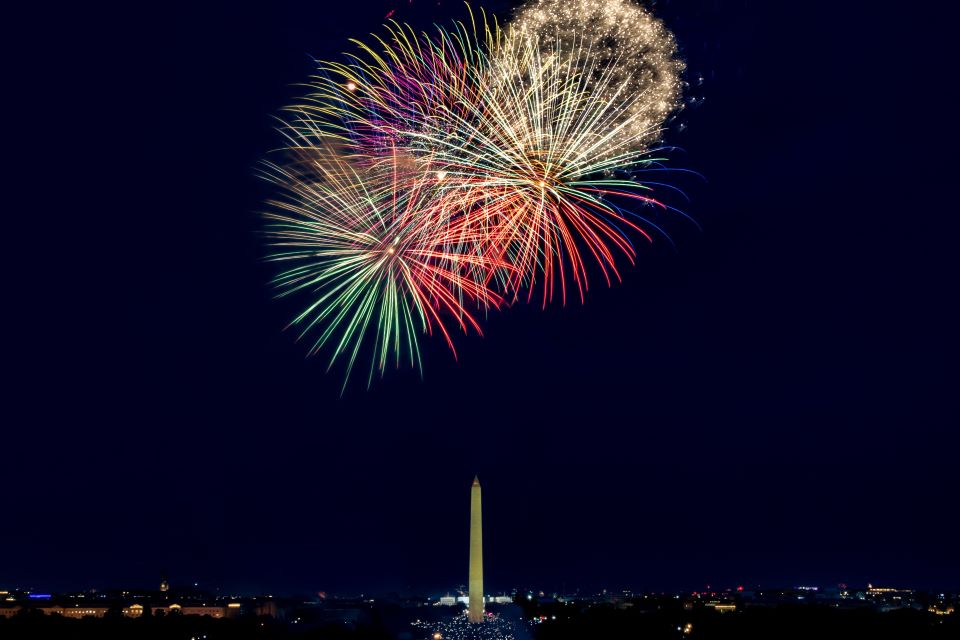 Fireworks above the Washington Monument