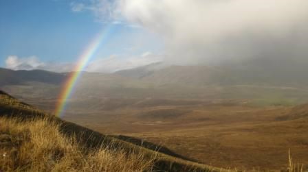 Rainbow and clouds over White Bird Battlefield