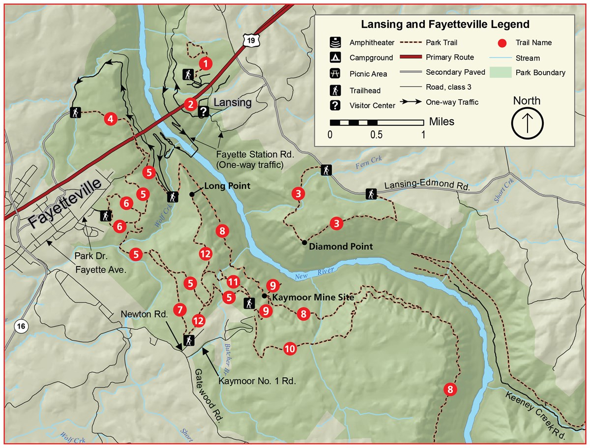 Walking Trail Maps Near Me Fayetteville Area Trails - New River Gorge National Park And Preserve (U.s.  National Park Service)