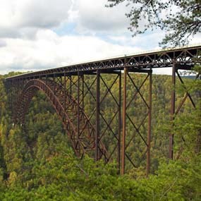 This winding parkway travels beneath the New River Gorge Bridge - West  Virginia Explorer