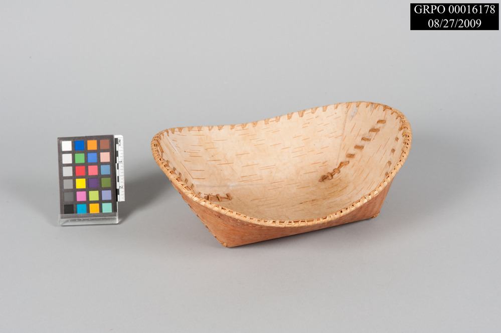 Small Oblong Birch Bark Basket