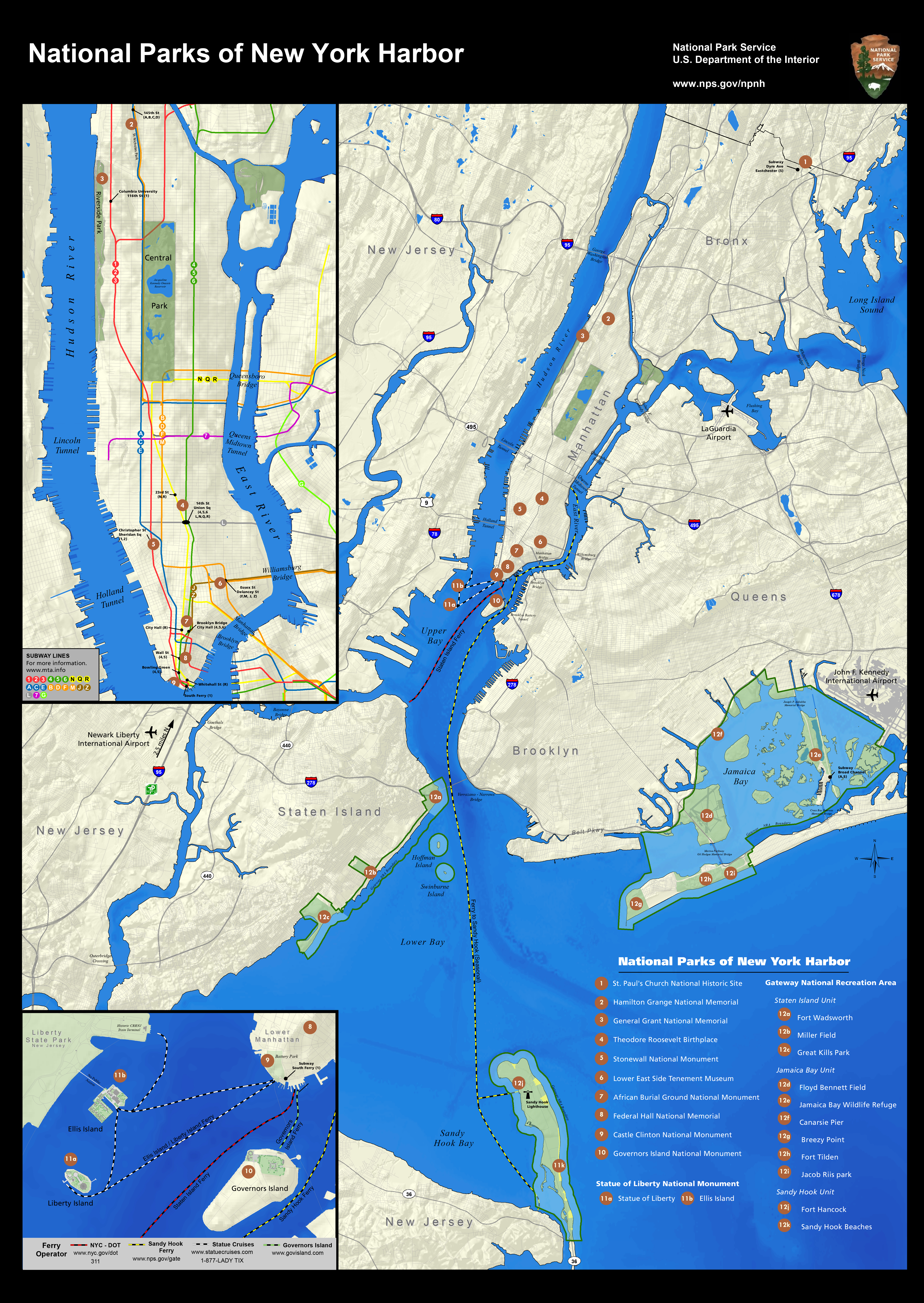 new york harbor map Maps National Parks Of New York Harbor U S National Park Service new york harbor map