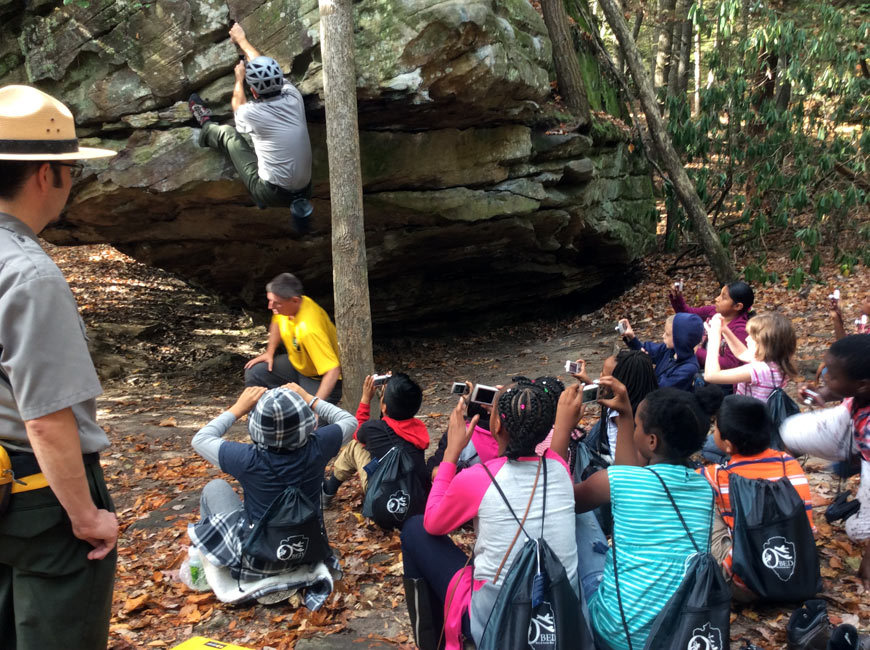 Bouldering demonstration