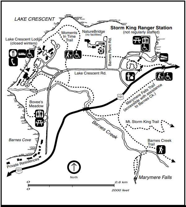 Lake Crescent Lodge Map Lake Crescent Area Brochure   Olympic National Park (U.S. National 