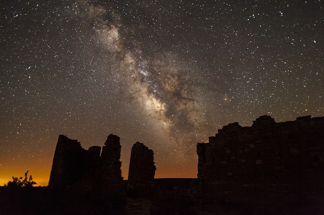 Milky Way over ancestral Pueblo ruins