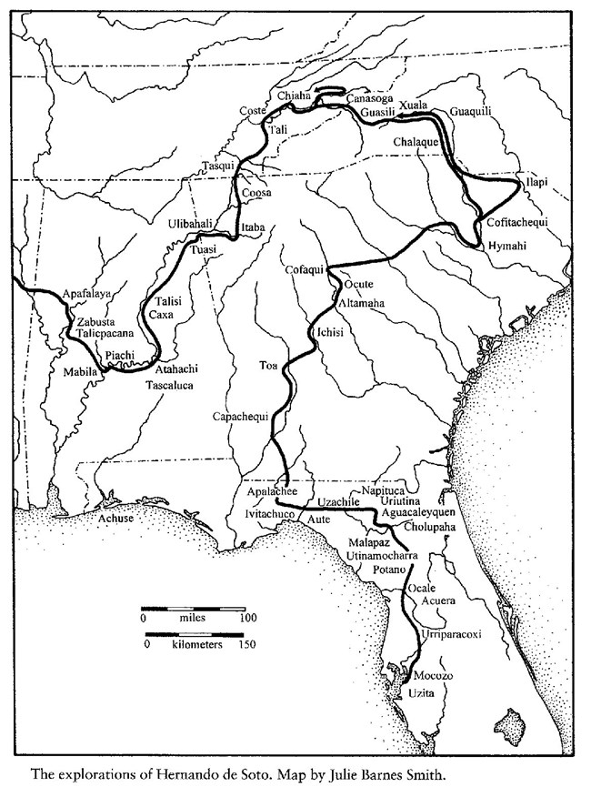 Image 2. The route of Hernando de Soto (courtesy of Julie Barnes Smith)