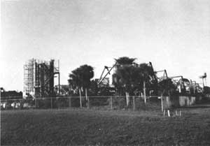 disassembled launch tower