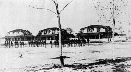 soldiers on parade ground