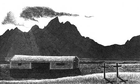 sketch of Cunningham Cabin