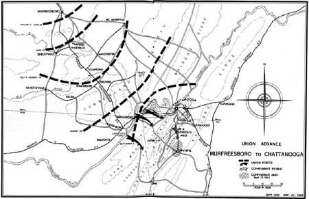 map of Union advance