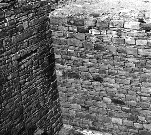Close Adobe Brick Aztec Ruins Stock Photo 624823916
