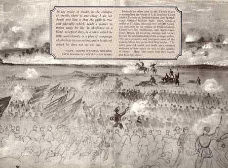 sketch of battle scene