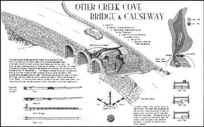 sketch of Otter Creek Cove Bridge and Causeway